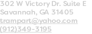 302 W Victory Dr. Suite E Savannah, GA 31405 trampart@yahoo.com (912)349-3195